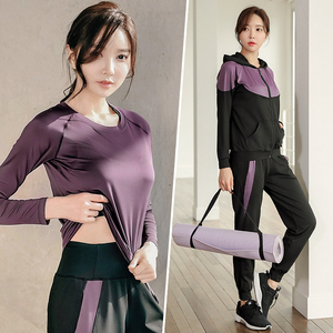 运动套装女2023春秋季大码网红健身房瑜伽服晨跑速干衣跑步休闲服
