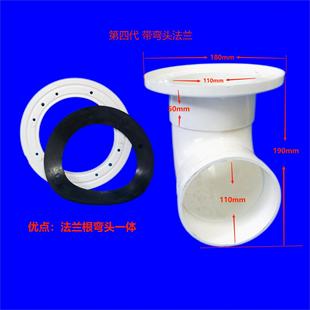 帆布鱼池池排水200法兰配件接头110出水口马桶160