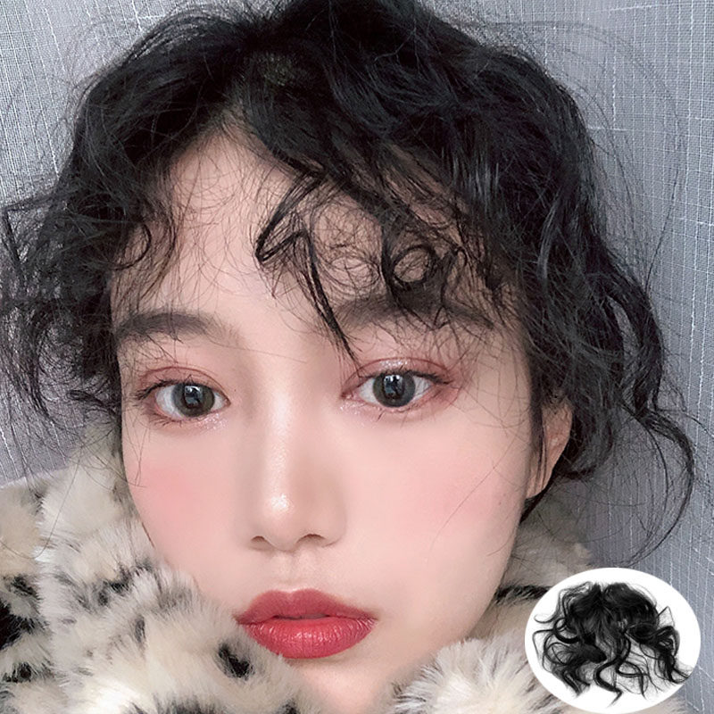 假发女短卷发空气刘海羊毛卷中长发蓬松自然妩媚女人味真发假刘海
