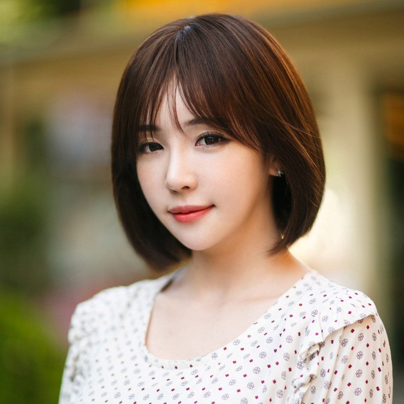 假发短发女波波头夏日系修圆脸全头套式自然仿真发时尚网红假发套