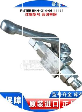 现货德国匹斯特 PISTER BKH-G1/4-06 1113 1 高压球阀 全新原装