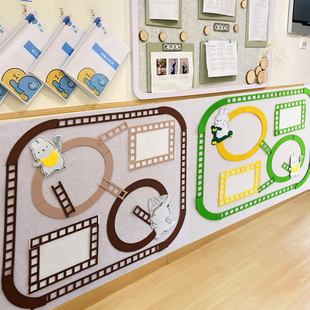 幼儿园圆矩形毛毡布边框边条新学期黑板报墙面墙饰贴环创装饰材料
