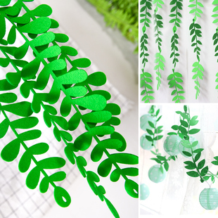 ins绿植挂帘藤条绿柳条吊饰挂饰幼儿园学校商城环创创意装饰材料