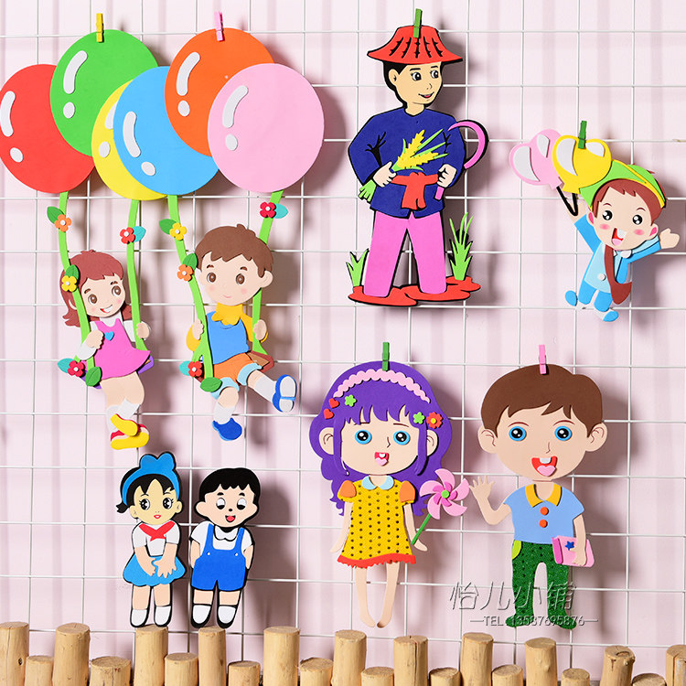 colour tycoon character girl Three-dimensional wall stickers kindergarten Blackboard metope diy originality decorate A ring Material Sciencein the Home accessories , Stickers , Wall Stickers  category - from Buy2taobao.com to provide professional Taobao agent buy service