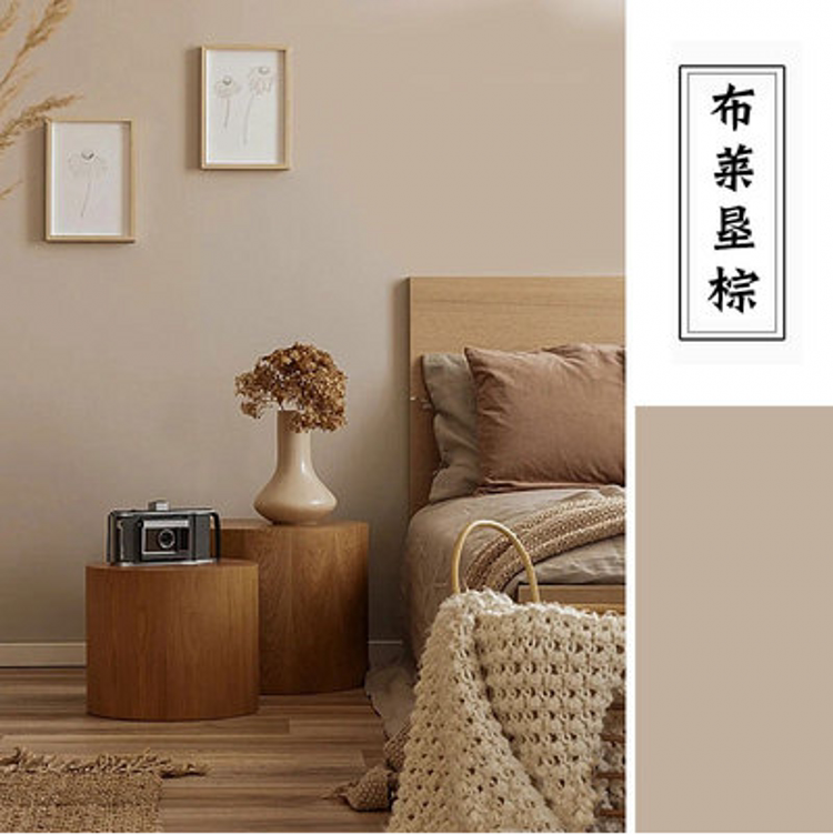 杏子灰伦敦雾内墙哑光环保净味乳胶漆网红沙丘色背景墙家装自刷漆