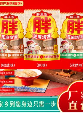 胖王永烧饼 整箱10袋油酥烧饼 涿州特产缸炉健康零食 无蔗糖小吃