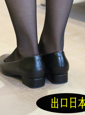 OL职业女鞋黑色真皮平底皮鞋工作鞋女工装圆头软底单鞋工鞋上班鞋