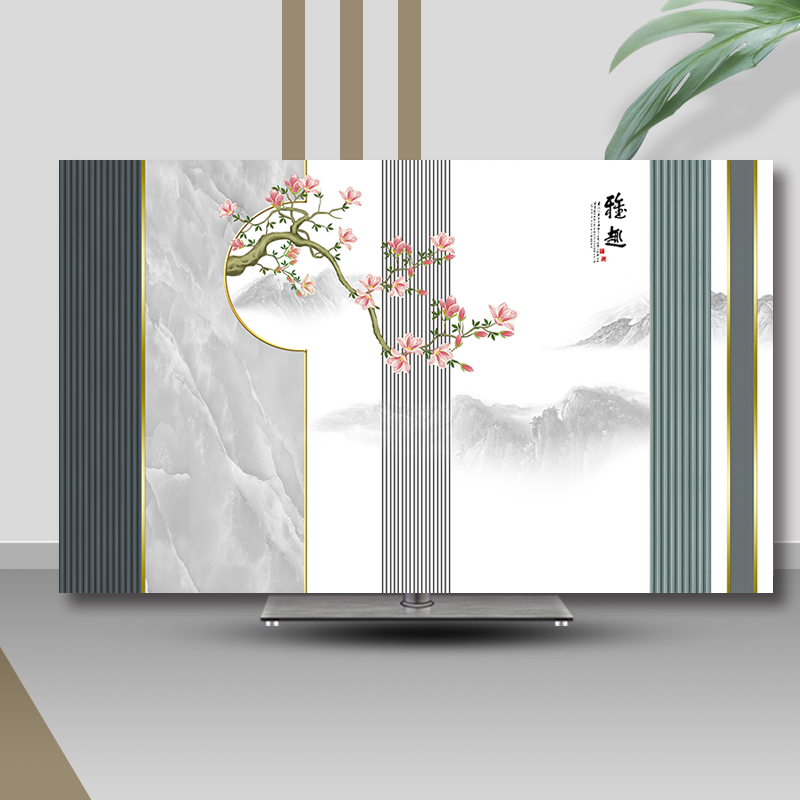 0现代挂式液晶套布艺电视机罩