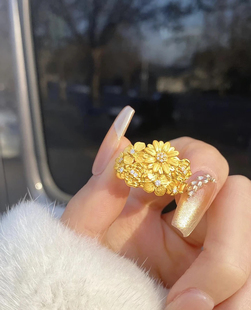 繁花锦簇戒指女款轻奢小众设计感高级食指戒