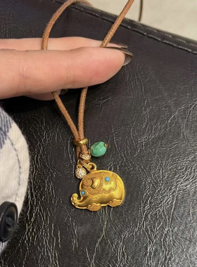 小松松吉祥如意大象项链