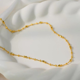 百搭 爆闪镭射珠女士项链店级感镭射项链时尚