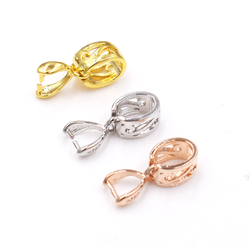 男女通用瓜子扣吊坠扣翡翠吊坠女款玉佛 镀18K金扣弥勒佛公玉坠扣