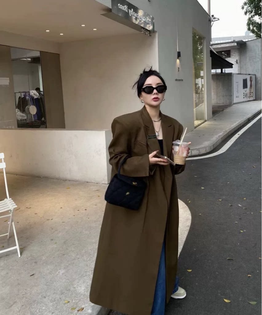 韩系高级感西装外套女2025秋冬新款韩版宽松时尚气质百搭大衣西服
