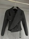 外套洋气收腰显瘦长袖 设计感翻领复古双排扣毛呢西装 短款 纯色西服