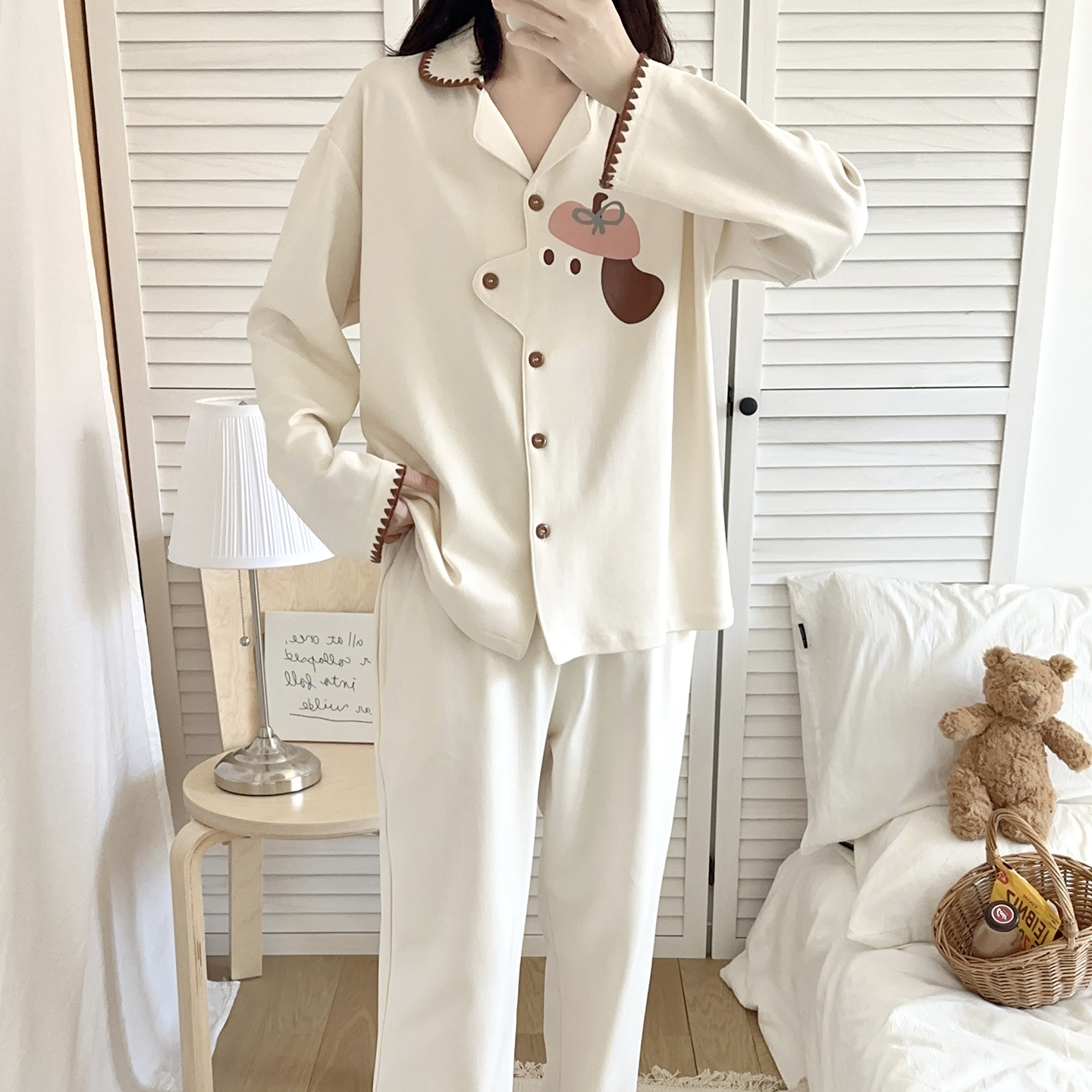 2025新款卡通柔软纯棉睡衣女款春秋季长袖学生可爱家居服套装冬天