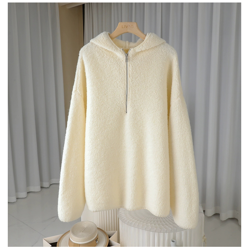 常规宽松型简约连帽卫衣减龄长袖