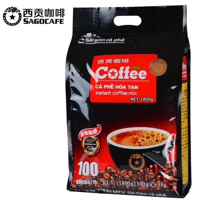 包邮越南进口1800g即溶炭烧咖啡