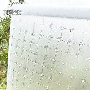 无胶静电玻璃贴膜阳台浴室磨砂窗花贴纸橱窗贴膜3D立体压纹家用厚