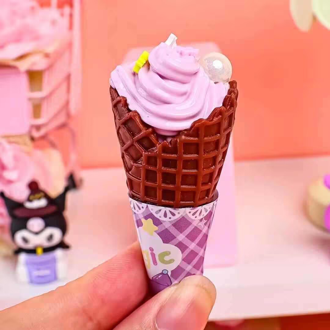 幼儿园儿童创意手工制作仿真蛋糕甜筒DIY奶油胶吸卡套装 学生奖品