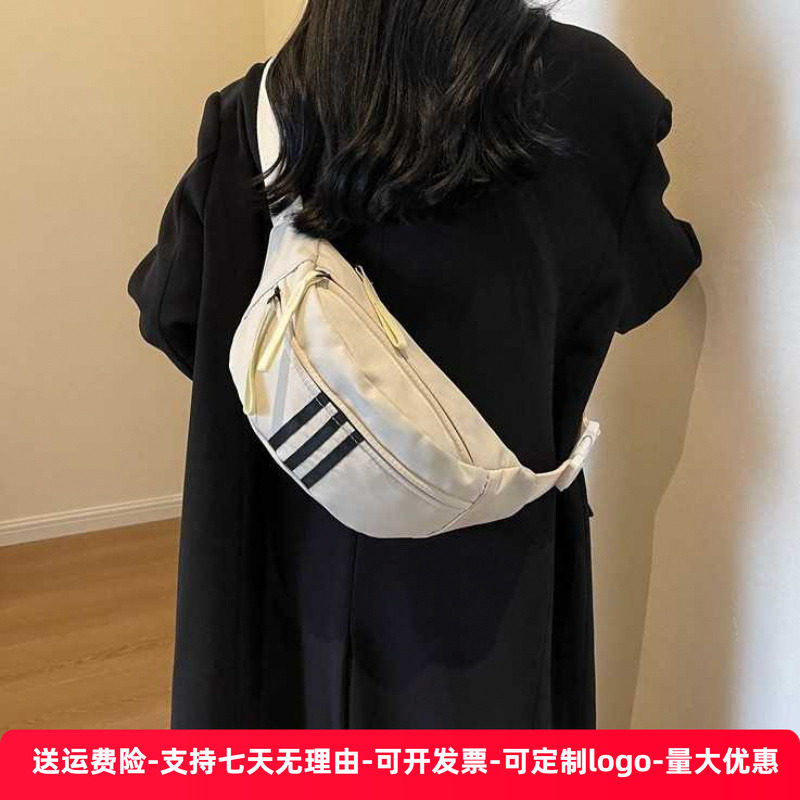 2025新款潮ins时尚腰包运动斜挎胸包百搭休闲尼龙布单肩斜挎女包 - 实物图