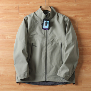 全压胶立领冲锋衣薄款 线下3000 男士 春季 夹克外 硬壳户外防水透气