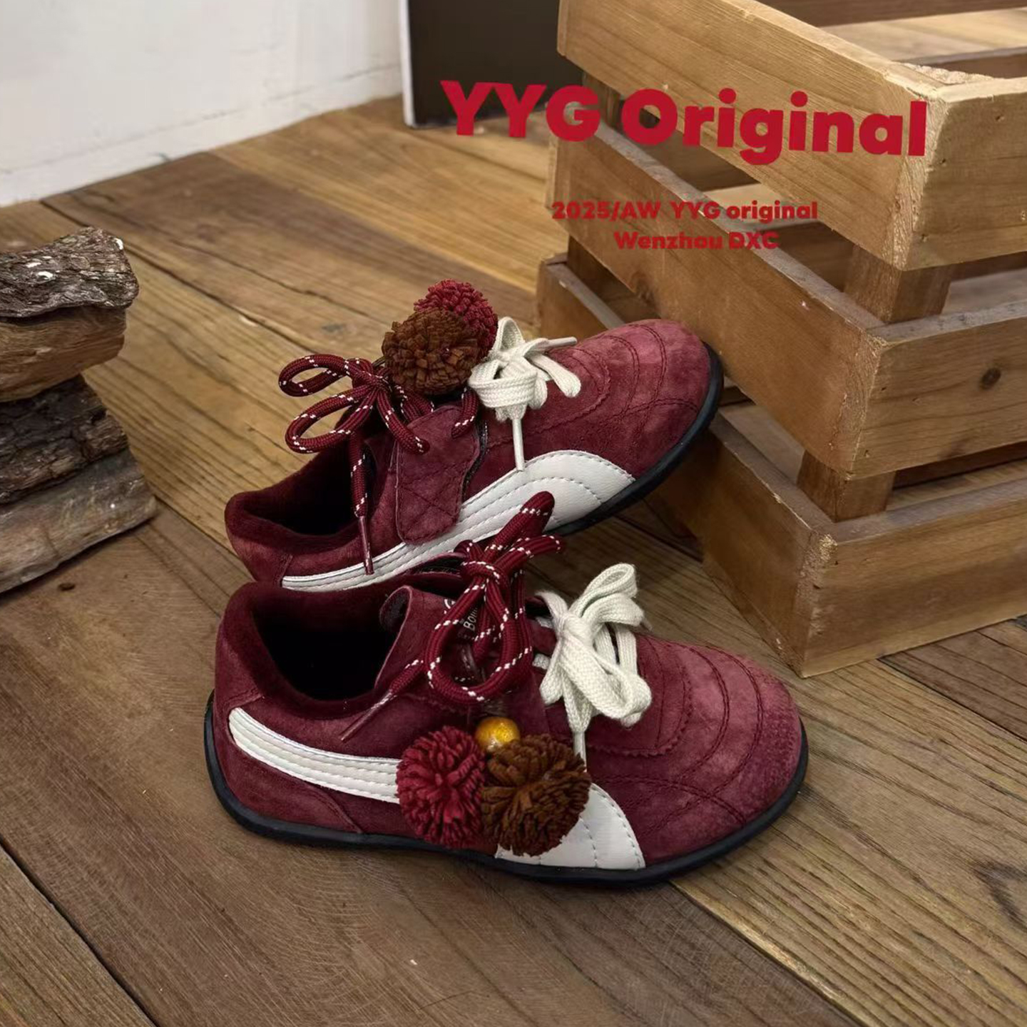 【YYG正品】真皮松果儿童德训鞋