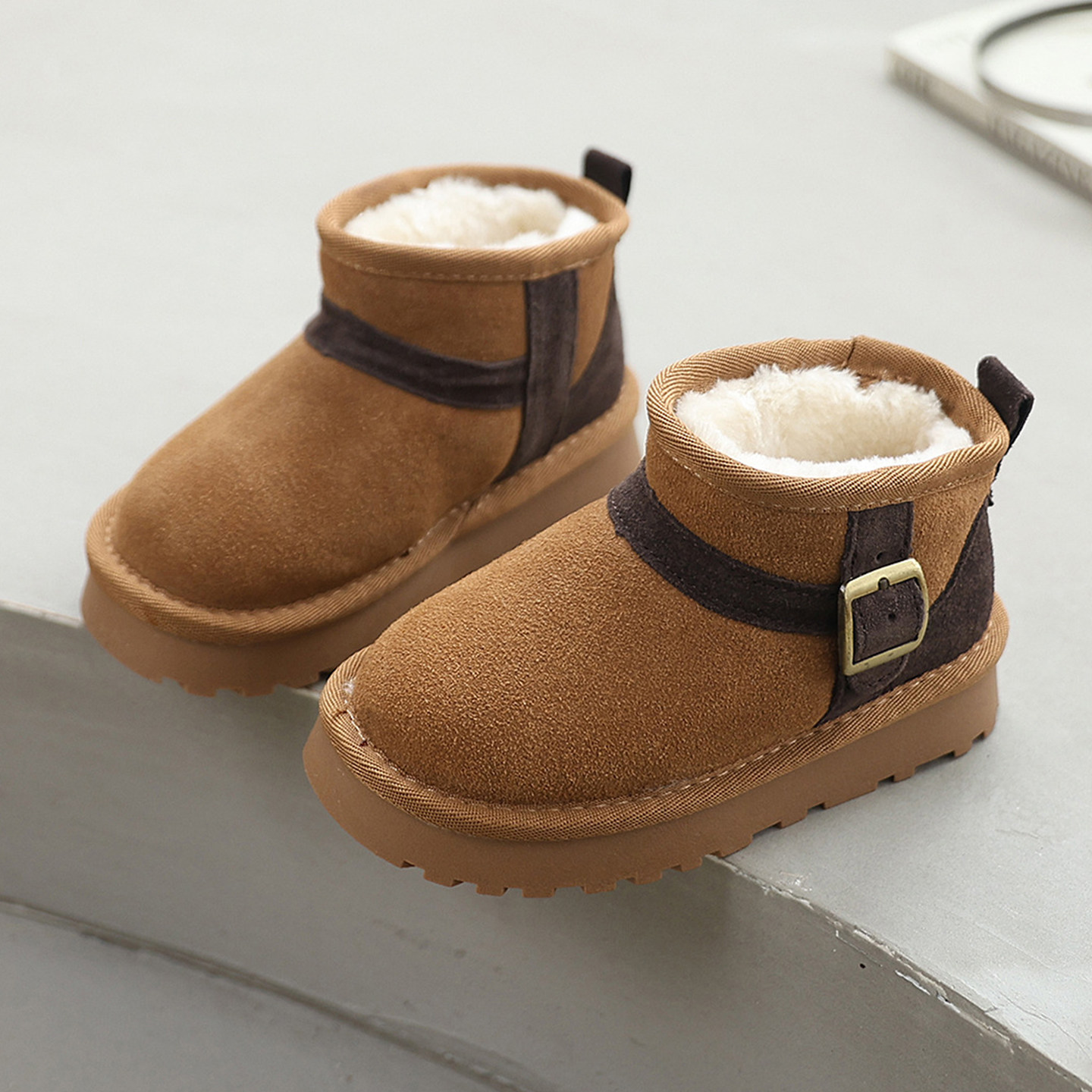 YG厚底儿童雪地靴2025新款冬季加绒加厚东北大棉鞋户外男女童短靴,童鞋/婴儿鞋/亲子鞋,雪地靴,淘宝优惠券,粉丝福利购,淘宝优惠卷