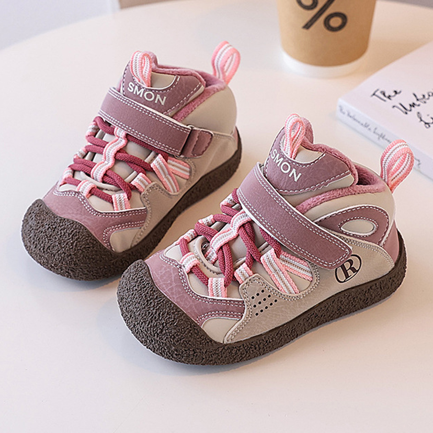 高帮女童二棉运动鞋冬季2025新款儿童休闲鞋幼儿园宝宝二棉鞋软底