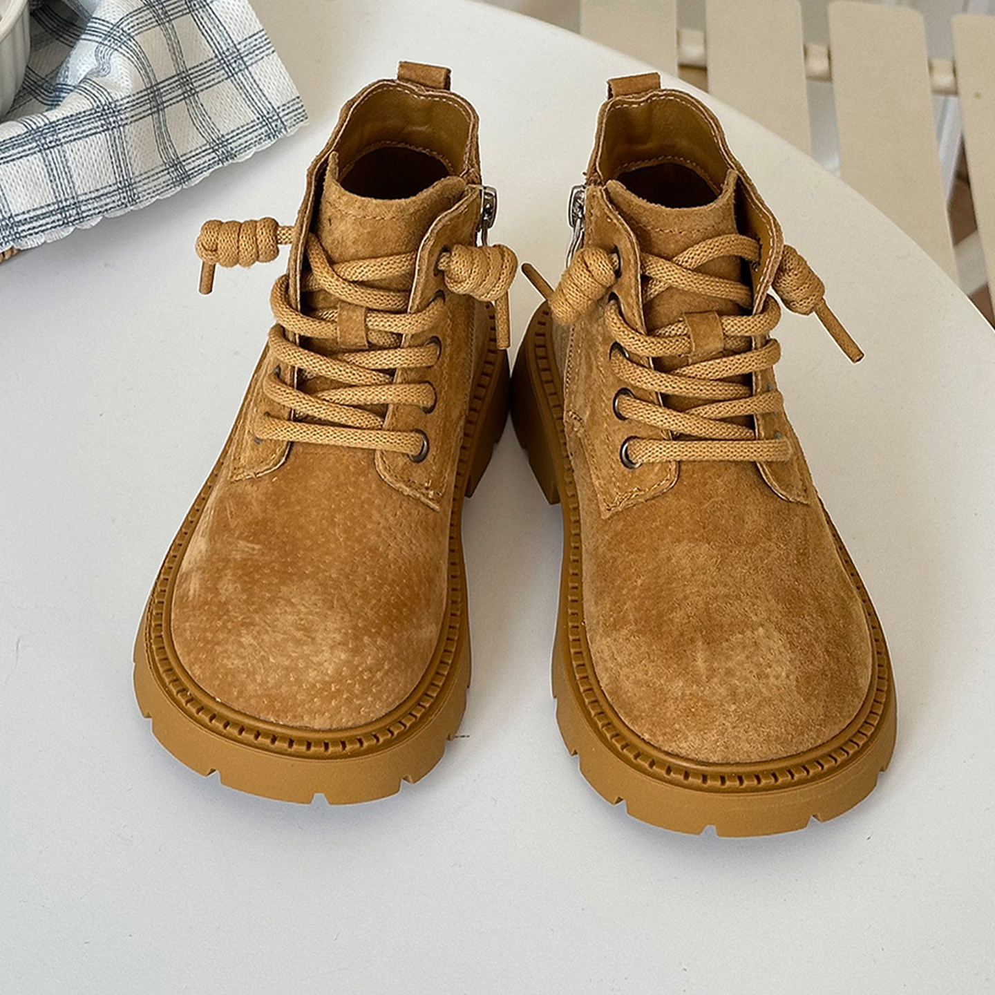 艾尚萌ASM真皮儿童马丁靴秋单靴