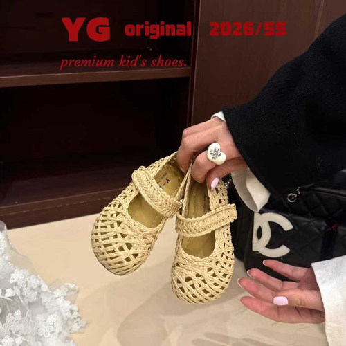 【YYG正品】镂空编织玛丽珍凉鞋