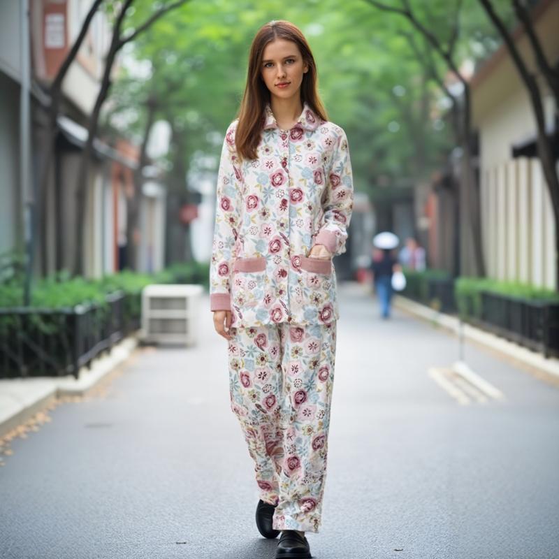 棉花堡女士春秋冬季三层保暖棉