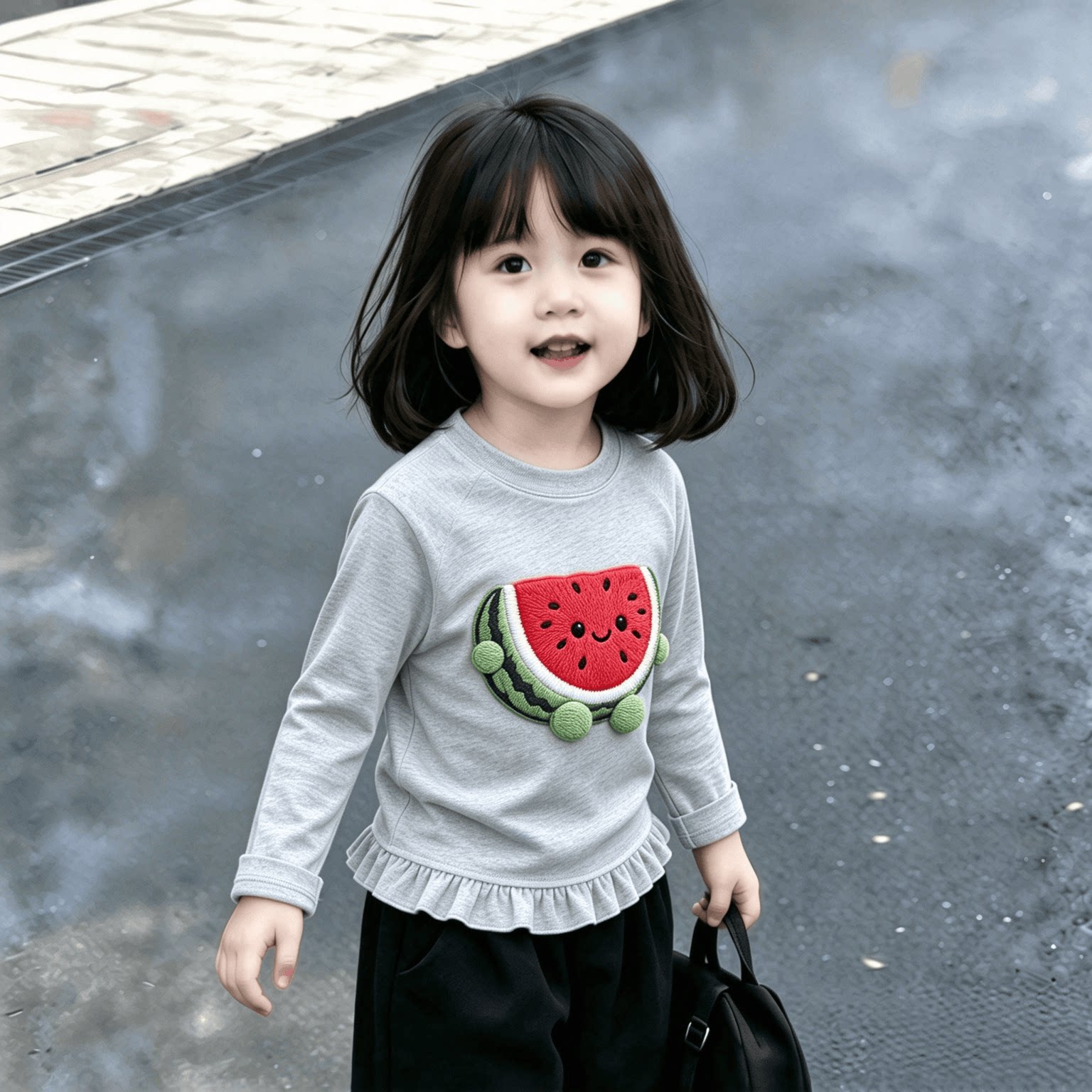 童装婴幼儿长袖T恤春秋季荷叶花边新款女宝宝百搭上衣女童娃娃衫