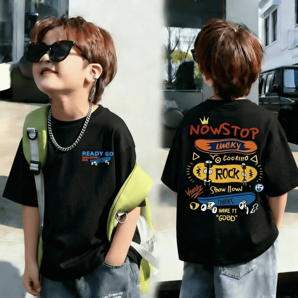 【纯棉】儿童夏季百搭短袖T恤韩版爆款男童中小童宝宝透气上衣t恤