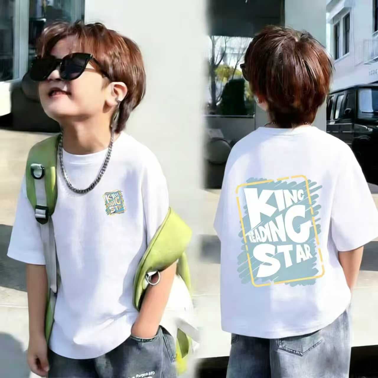 【纯棉】儿童夏季百搭短袖T恤韩版爆款男童中小童宝宝卡通上衣t恤