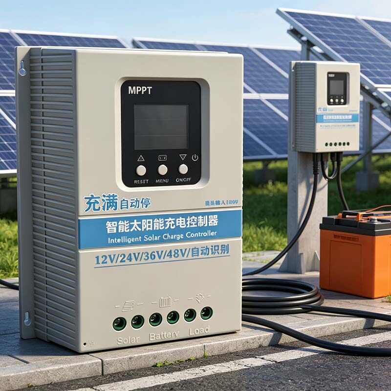 MPPT太阳能控制器12V24V36V48V充电控制器铅酸锂电铁锂适用