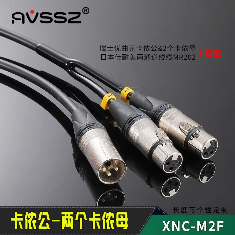 AVSSZ卡农公转双卡侬母音频线