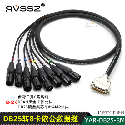 AVSSZ线缆DB25转8卡侬莲花大三芯