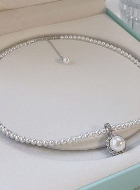 S925纯银经典太阳花珍珠项链