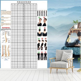 形体仪态评估图女子礼仪模特培训学堂真人体态姿势对比分析体测表
