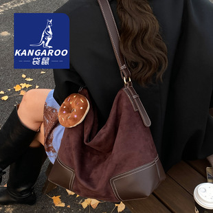 袋鼠托特包女士小众设计高级感小个子通勤上班可放14寸电脑单肩包