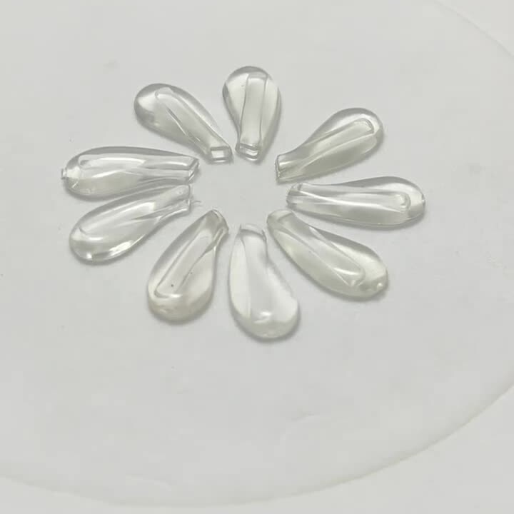 儿童眼镜鼻托套入式透明托叶近视镜上螺丝连体马鞍防滑硅胶鼻托套
