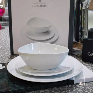 Georg Jensen乔治杰生北欧餐具套装陶瓷碗碟盘子一人食乔迁礼盒