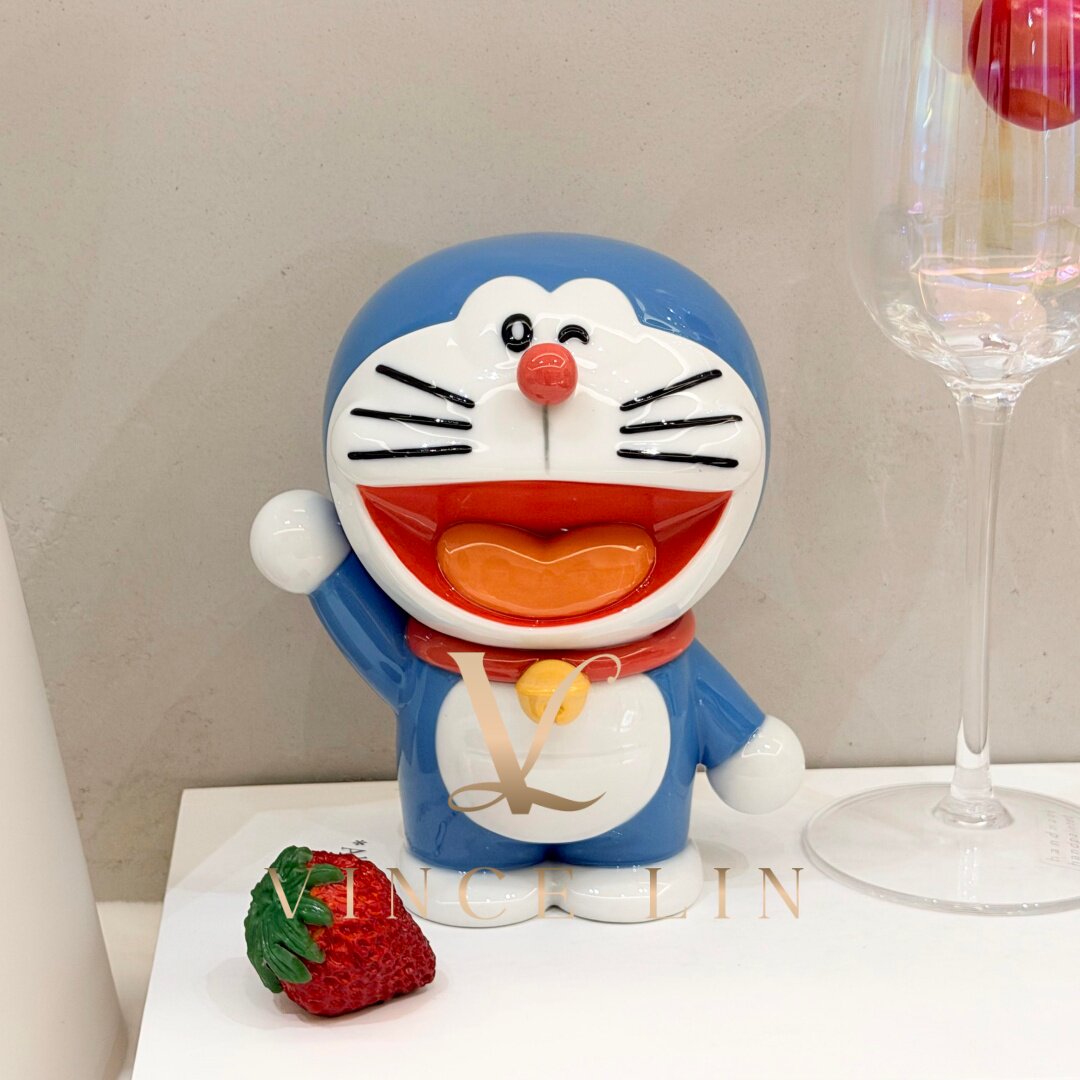 LLADRO雅致 哆啦a梦 桌面摆件小叮当联名款玄关高档陶瓷装饰品