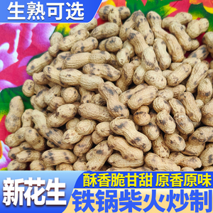 东北炒花生锦州义县新鲜货农家铁锅柴火带壳原味晒干生小子熟零食