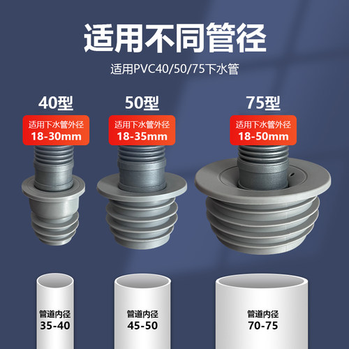 下水管防返臭神器防虫防臭