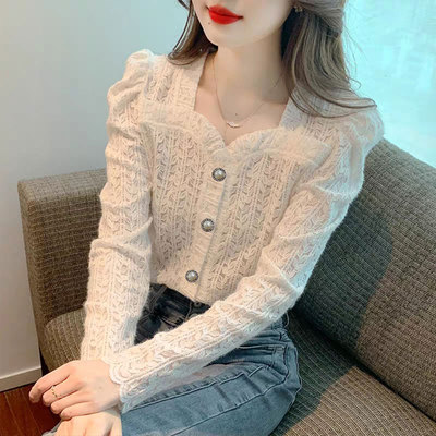 时尚休闲蕾丝打底衫女2025秋款