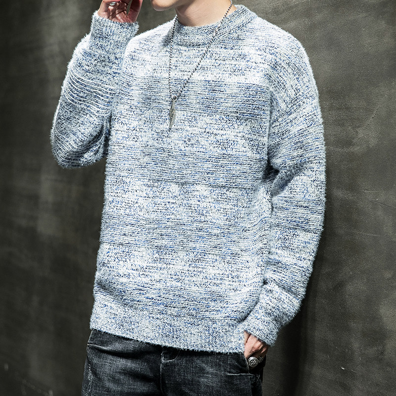 T-neck sweater autumn men's Pullover Korean version trend versatile T-shirt bottoming upper garment