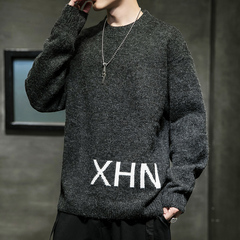T-neck sweater men's winter new Korean fashion personalized T-shirt slim fit outerwear top