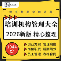 艺术教育机构培训学校创业管理制度薪酬绩效考核方案表格合同模板