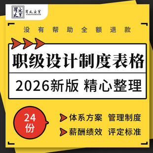 企业公司员工职级职位管理制度评定标准体系等级薪酬表格设计ppt